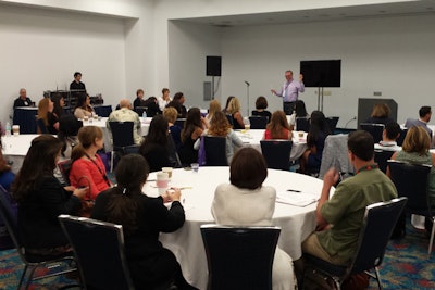 BizBash C.E.O. and founder David Adler lead a packed room of planners during the Plan-A-Thon workshop.