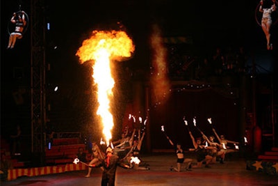 Fire breather & dancers