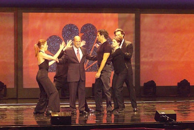 At NBC’s Upfront Week sales presentation at Lincoln Center, the cast of Will & Grace clowned around with Jeff Zucker, the president of the network’s entertainment division. The networks have used their Upfront events to announce their new lineups to advertisers for almost 40 years, and the presentations haven’t changed much in that time.