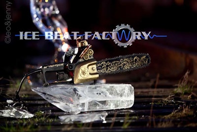 7 Steampunk Chainsaw Ice Beat Factory Live Ice Sculpting Performance Art