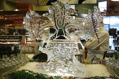 Mardi Gras mask double luge