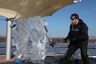 9 Max Ice Beat Factory Live Ice Sculpting Performance Art
