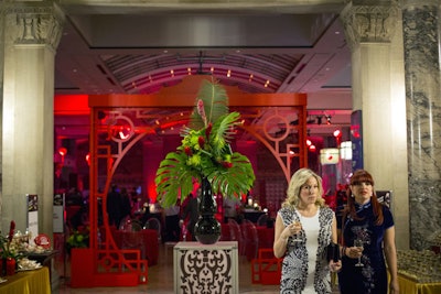 Many of the decor elements were created in-house by the museum's staff. “We tap into talents within the office to keep event costs low–including the beautiful origami lotus flowers that added to the decor as well as the beaded bracelets given to V.I.P. guests,' said publicist Amanda Frucci.