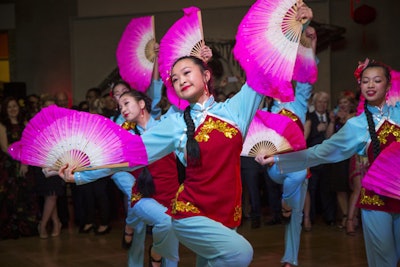 Fan dancers also entertained guests.