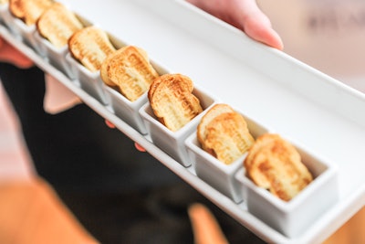 Creative Edge served a menu of American classics, including mini grilled cheese sandwiches that were customized with the #EveryDayMoments hashtag.