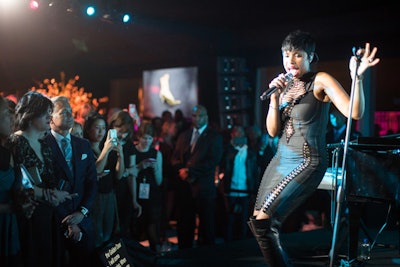 The evening was capped off by a performance from Jennifer Hudson, who sang from a customized stage.
