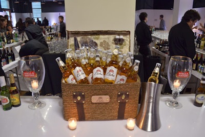 Sponsor Stella Artois displayed its new Cidre brew in a picnic basket.