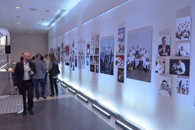 The hallway between the entrance and the main event space was marked by a 60-foot-long installation of Best New Chef portraits.