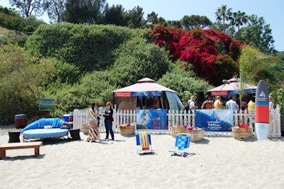 The 2008 launch of Wonderwall, surfer Laird Hamilton's surf and skate apparel collection with Steve & Barry's stores, was held at L.A.'s Paradise Cove beach, where a white picket fence on the technically public beach contained the intimate event.