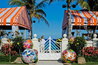 Last year, Hermès threw a beachside bash known as “Les Jeux d’Hermès,” or Hermès games, with oversize jewelry installations, models on trampolines, and a branded ringtoss. Balloons wrapped in Hermès silk scarf prints stood at the entrance.