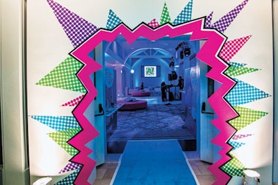 A Pop Art-inspired bat mitzvah, designed by Danielle Couick of Magnolia Bluebird Design & Events, was held at the Decatur House in Washington, D.C.
