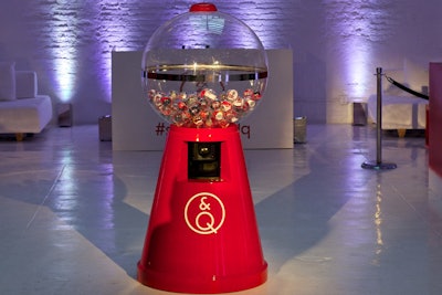 The gumball machine held several styles of the watch, and guests could only receive one if they posed in the photo booth.