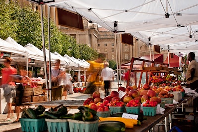 Farmer's market on Woodrow Wilson Plaza