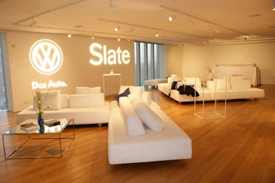 At a recent Volkswagen product launch, the white Island collection kept the event’s VIP lounge looking crisp and clean.