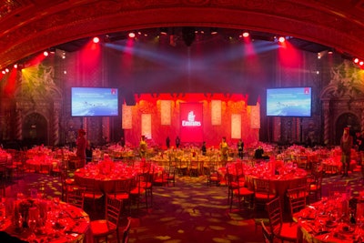 Emirates Gala dinner built over existing theater seating