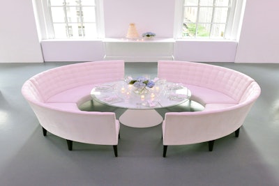 Elegant Madison Banquettes offer intimate seating with a modern twist.