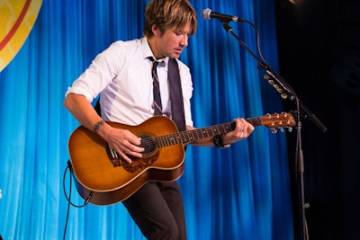 Keith Urban's set included some of his own material, such as 'Cop Car,' and classic rock songs such as Steve Miller Band's 'The Joker.' 'He could not have been easier to work with,' said planner Lee Kite.