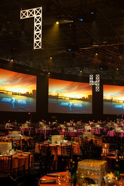 To help guide guests to their tables in the vast dining space, large numbers hung from the ceiling indicating the section for tables starting with that number.