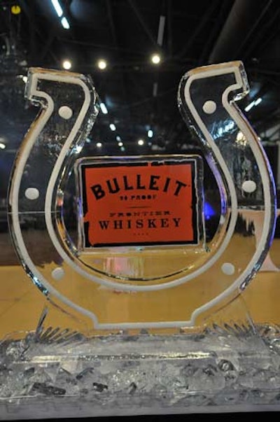 Or decorate a bar with on-theme details. In 2012, Maxim's Filles and Stallions Party at the Kentucky Derby used a horseshoe-shaped ice sculpture to draw attention and brand the cocktail bar from Bulleit Bourbon.