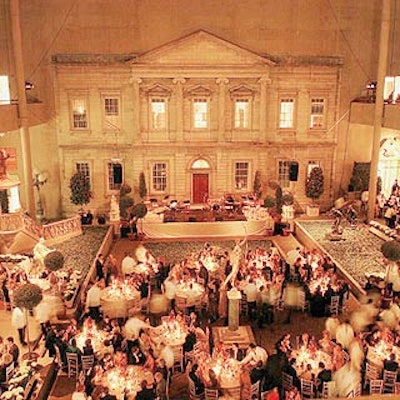 This year, guests of the Metropolitan Museum's Costume Institute gala dined in the American Wing rather than in the Met’s cafeteria, where dinner has traditionally been served. (Photo courtesy of the Metropolitan Museum.)