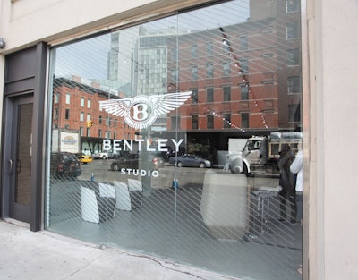 The Bentley Studio pop-up store, which set up shop in New York's meatpacking district, echoed the look of the company’s factory in Crewe, England, with industrial decor and sleek furnishings.