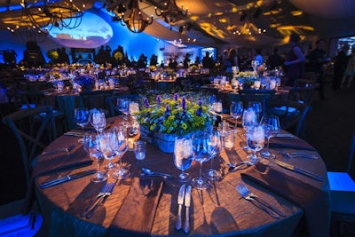 Wildflowers decked tables.