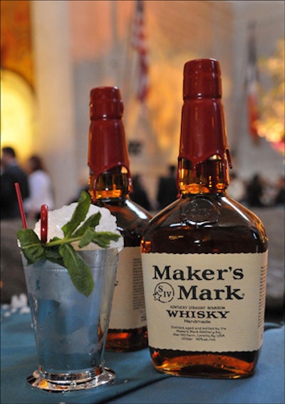 It isn't the Kentucky Derby without a mint julep. For the opening of the American Museum of Natural History's 'The Horse' exhibition in 2008, Maker's Mark provided a bar that served the cocktail to guests.
