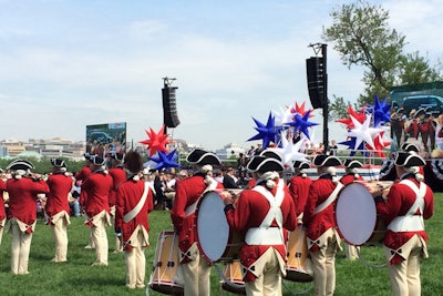 The Old Guard Fife & Drum Corps, wearing colonial costume, performed at the event.