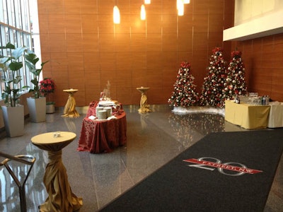 Holiday reception in the lobby area