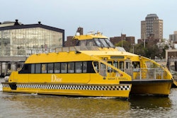 Most guests that attended the fashion show heeded Dior's advice to take one of several chartered ferries that left every 10 minutes from the East River pier at 35th Street directly to the Navy Yard. On board, champagne was served and even all the seats were individually wrapped in Dior cloth with the fashion house's name embroidered on the headrests. Following the show, the same ferries shuttled guests back to Manhattan for dinner and an after-party.