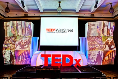 TEDX Wall Street event projection mapping
