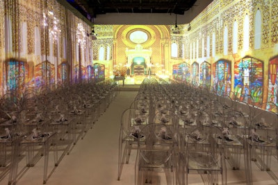 Bat Mitzvah with projected Synagogue