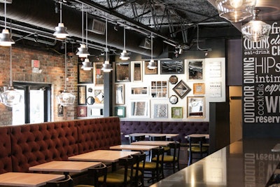 Cook & Collins, a neighborhood comfort food restaurant, opened in January. The 180-seat space includes a dining room, an upstairs dining terrace, and a patio with decor that includes blond woods, velvet banquettes, subway tiles, and a wall of mirrors in assorted frames.