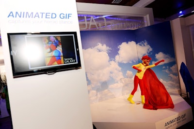 Vistors to the Galaxy Experience pop-up at Comic-Con could record animated GIFs on Samsung devices at dedicated photo booths.