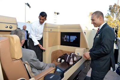 In addition to the Residence, the airline showed off its other higher-end cabin arrangements.