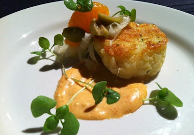 Crab and risotto cake