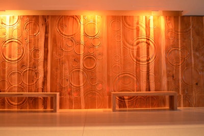 Ripple wall designed by Event Creative