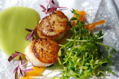 Seared scallops