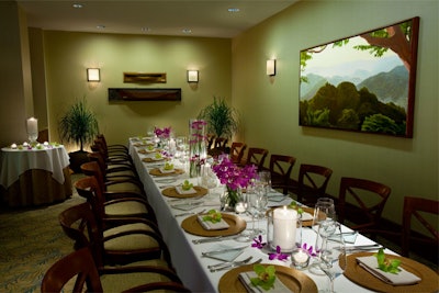 Experience the warm, welcoming ambience of two Aura private dining rooms