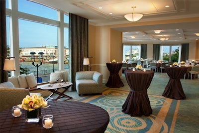 The sun-lit Flagship ballroom features distinctive harbor views