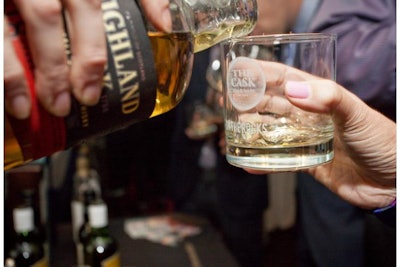 Cask's 'On The Rocks' scotch tasting and cigar smoking lounge event at the SLS Hotel