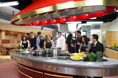 A state-of-the-art demonstration kitchen offers a distinctive private dining experience