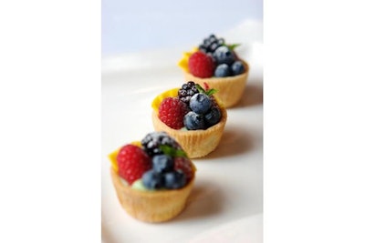 Berry & custard tartlets