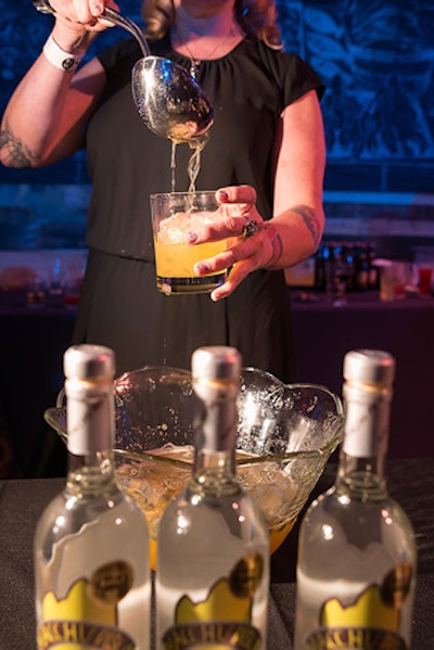 Rather than serving wine, as many countries did, the Peru pavilion served a cocktail made with the Macchu Pisco spirit, passion fruit, Earl Grey tea, and apple bitters.