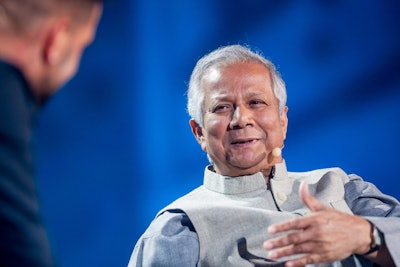 The most talked-about speaker was Muhammad Yunus, a Nobel Peace Prize winner who pioneered the concepts of microcredit and microfinance.