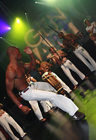 Capoeira Brasil Dancers performed the traditional martial art at Gen Art's 'Ignite! A Multimedia Extravaganza' event in Los Angeles in 2006.