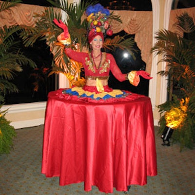 At a Rio-theme benefit for the Lakewood Ranch Community Fund Gala in 2007, event producer Showorks served appetizers at a live Carmen Miranda table.