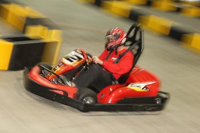 All-electric, emission-free indoor karts capable of speeds of 45+ MPH