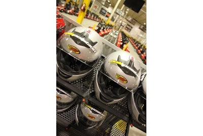 A huge selection of helmets available