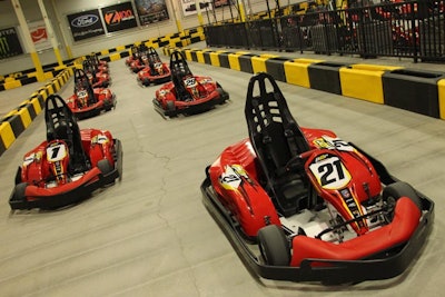The karts use electric technology so there are no fumes